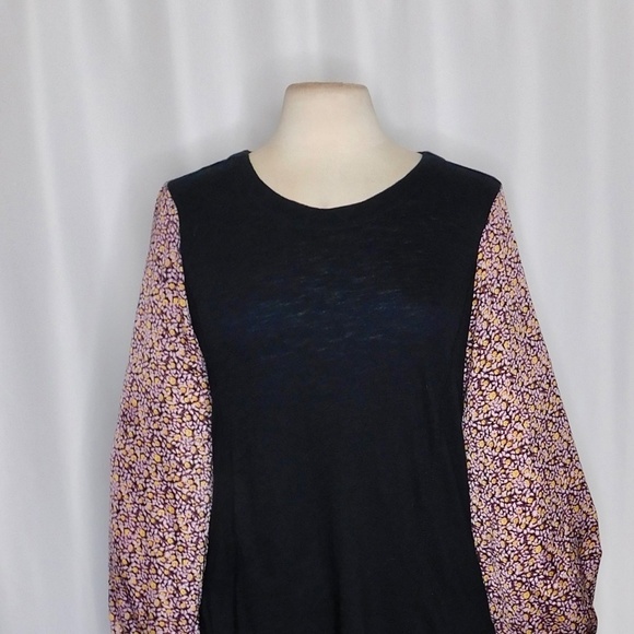 NWT!! ANTHROPOLOGIE Maybelle Tied Balloon Sleeve Top Floral Boho Retro Medium - Picture 4 of 16